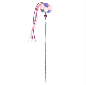 Cat Interactive Toy Stick Feather Wand With Small Bell Mouse Cage Toys Plastic Artificial Colorful Cat Teaser Toy Pet Supplies
